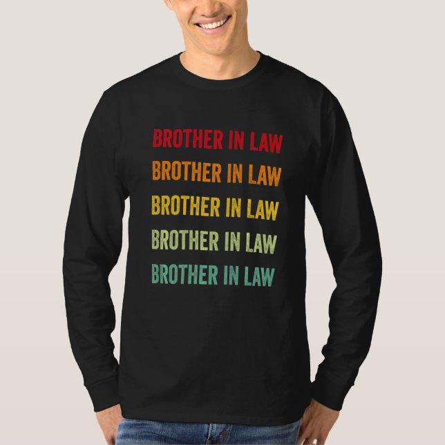 Svåger Regnbåge Text Svåger Färgrik T Shirt (Framsida)