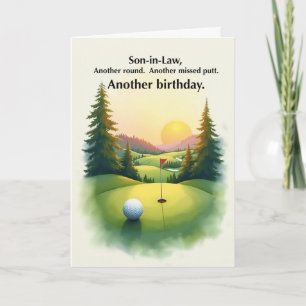 Svåger Rolig Golf Födelsedag Missat Putt Humor Kort