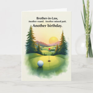 Svåger Rolig Golf Födelsedag Missat Putt Kort