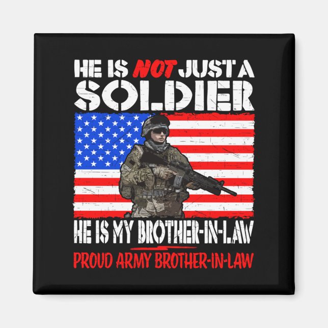 Svager Soldat Stolt Armé Svager Magnet (Framsidan)