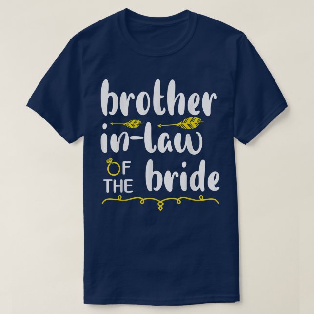 Svager till bruden Groom Glad Bröllop Ma T Shirt (Design framsida)