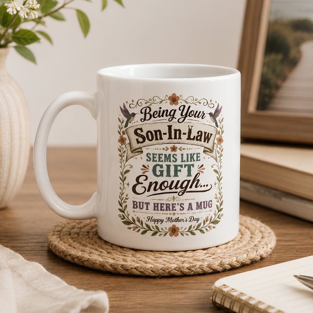Svågerpresent Noggrann Glad Mors Dag Blommig Kaffemugg (Skapare uppladdad)