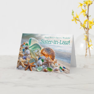 Svägerska Mors dag Vacker strand Snigelskal  Kort