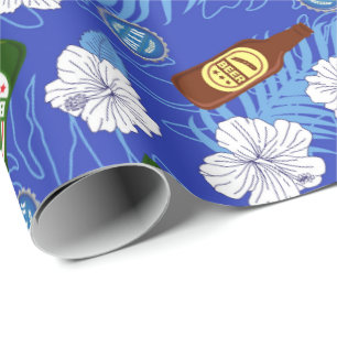 Svägerskapskalas ölflaska Tropisk blomma Bröllop Presentpapper