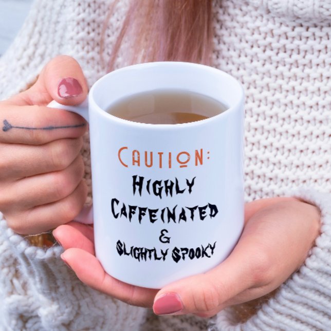 Svagt retoky White Halloween Coffee Mugg (Skapare uppladdad)