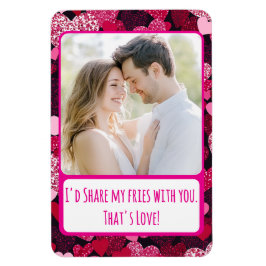 Svagt Rosa Hjärtar  mina färjor flexibla Magnet