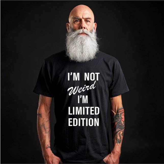 Svagt sarkastiskt ord, vitt teckensnitt t shirt (Skapare uppladdad)