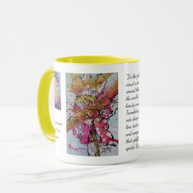 Svagt Zinnia 001 / Konstnär Larry Lerew Mugg (Framsida vänster)