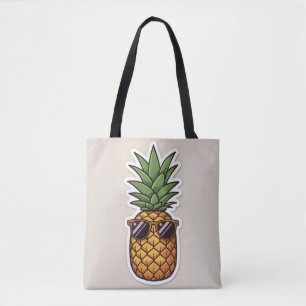 Sval Ananas med Solglasögon Tygkasse