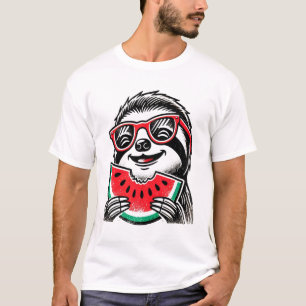 Sval dovhjort som äter vattenmelon t shirt