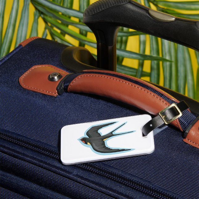 Sval fågel flygande bagagebricka (Skapare uppladdad)