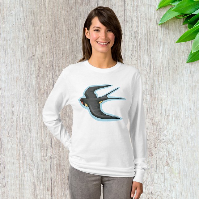 Sval fågel flygande t shirt (Skapare uppladdad)