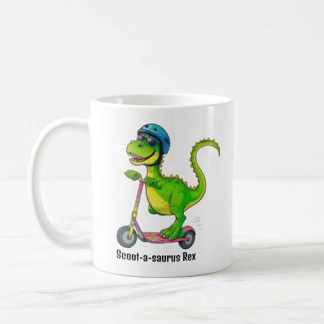 Sval Grön Dinosaurie Kaffemugg (Vänster)
