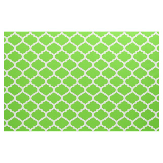 Sval limegrön marockansk quatrefoil-mönster tyg (Fat Quarter)