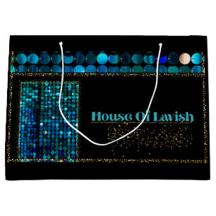 Sval Luxe Mosaikpresentpåsar Lyx Modern Svart Påse