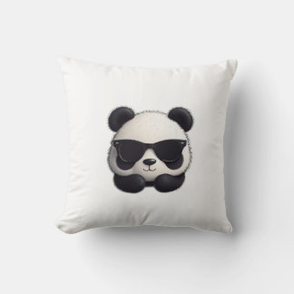Sval Panda med Solglasögon Kudde