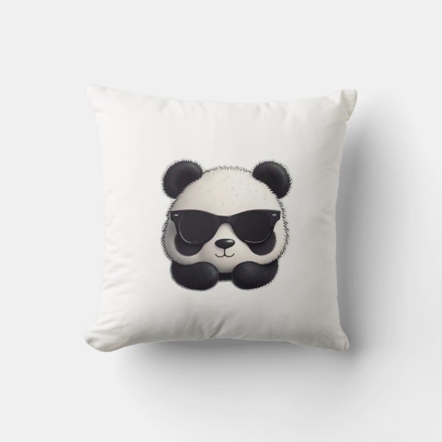 Sval Panda med Solglasögon Kudde (Framsida)