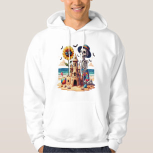 Sval skelett vid stranden hoodie