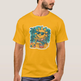 Sval sommarsol – Retro strandvibbar T Shirt