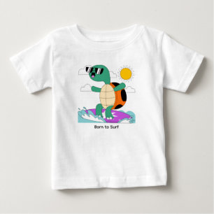 Sval Surfande Sköldpadda med Solglasögon T Shirt