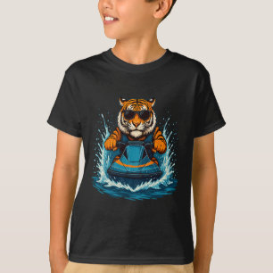 Sval Tiger Med Solglasögon Sommar Vibes Katt Jet S T Shirt