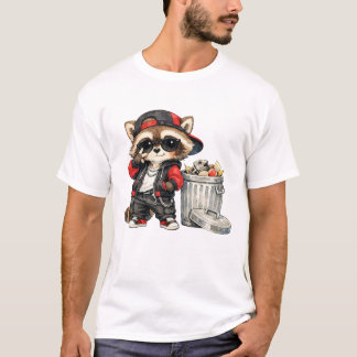Sval Tvättbjörn Avslappnad K-Pop T Shirt