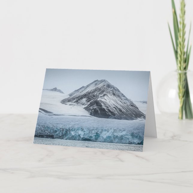 Svalbard Glacier Ligcape Photo Kort (Framsida)