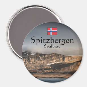 Svalbard landskapsfoto magnet