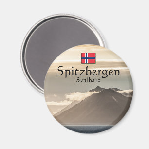 Svalbard liggande foto magnet