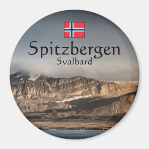 Svalbard liggande foto magnet