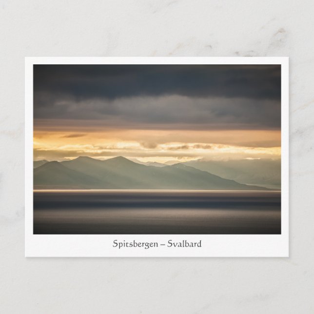 Svalbard liggande foto vykort (Framsida)