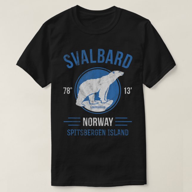 Svalbard Norge Arktisk cirkelbåge Polar T-Shirt S (Design framsida)