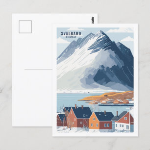 Svalbard Norge Berömd Travel Ställe Vykort