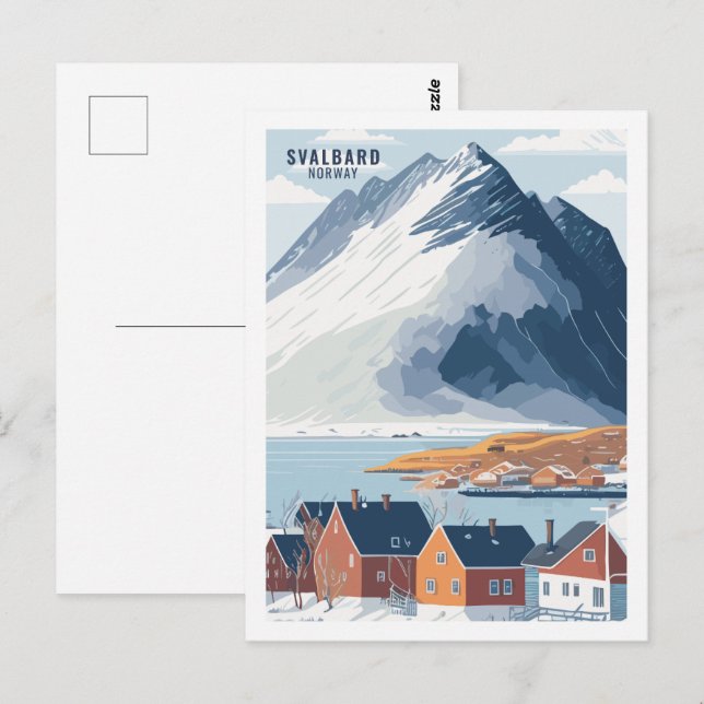 Svalbard Norge Berömd Travel Ställe Vykort (Fram/baksida)