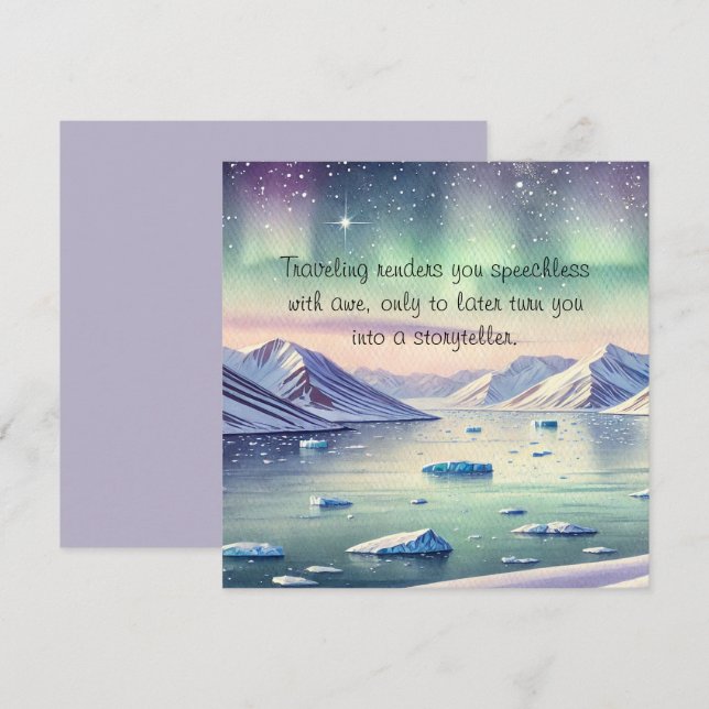 Svalbard, Norge & Citat Tack Kort (Fram/baksida)
