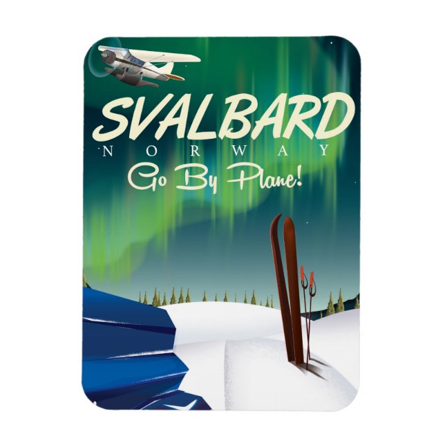 svalbard Norge norrsken resor affisch Magnet (Vertikal)