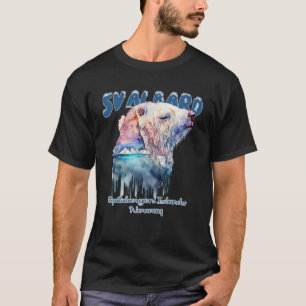 Svalbard Norge Spitsbergen Polar Bear Northern Li T Shirt