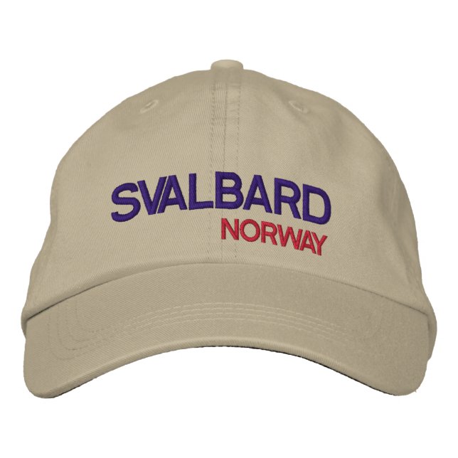 Svalbard Norway* justerbar hatt Broderad Keps (Framsida)