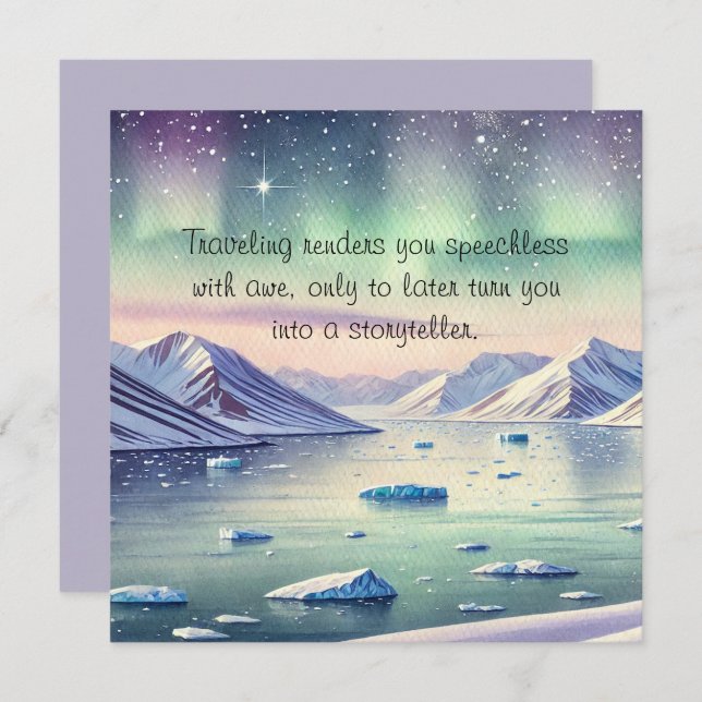 Svalbard, Norway & Quote Tack Kort (Fram/baksida)