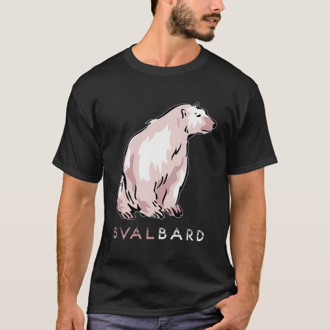 Svalbard Polarna Bear Arctic Circle Norge T Shirt (Framsida)