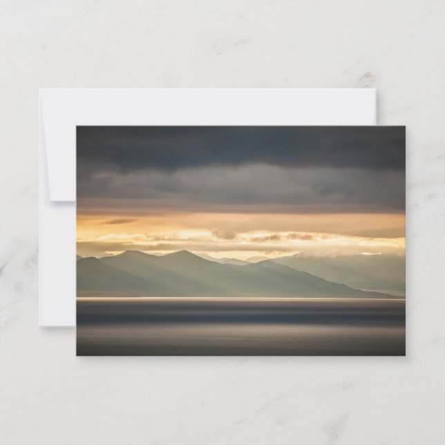 Svalbard Solnedgång Landskapsfotokort (Framsida)
