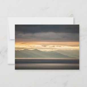 Svalbard Solnedgång Landskapsfotokort