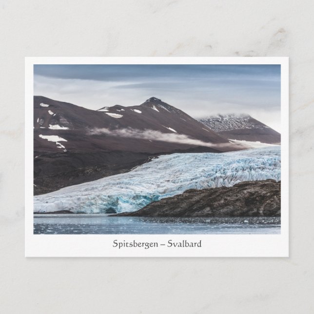Svalbards glaciärlandskap vykort (Framsida)