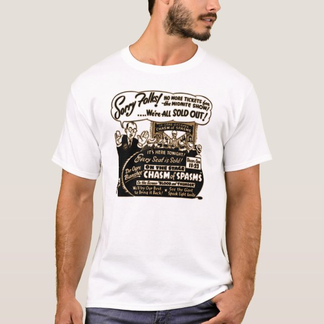 Svalg av T-tröja för affisch för SpasmsspökeShow Tee Shirt (Framsida)