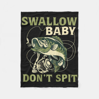 Svälj Baby Dont Spit Funny Fish Fishes Tees Fleecefilt