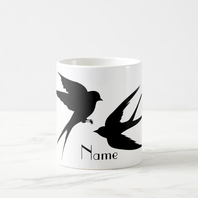 Svälj Birds Silhouettes Thunder_Cove Kaffemugg (Center)