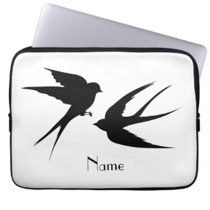 Svälj Birds Silhouettes Thunder_Cove Laptop Fodral