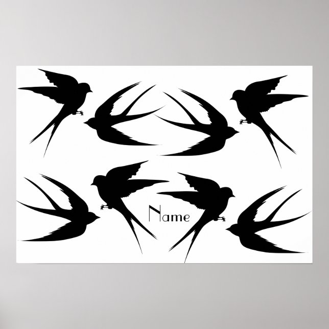 Svälj Birds Silhouettes Thunder_Cove Poster (Framsidan)