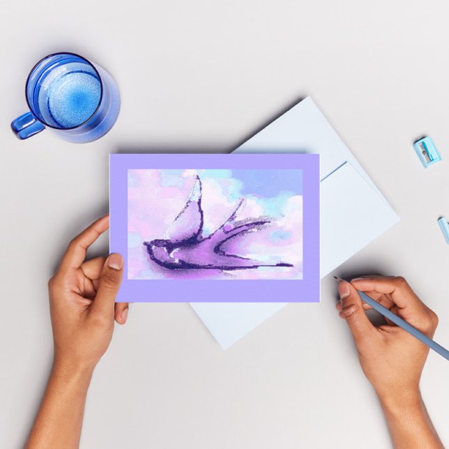 svälj fågel på natten vykort (Skapare uppladdad)