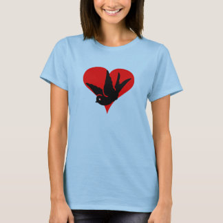 svälj Heart Ginger och Tonic Red Ringer Rockab Tee Shirt